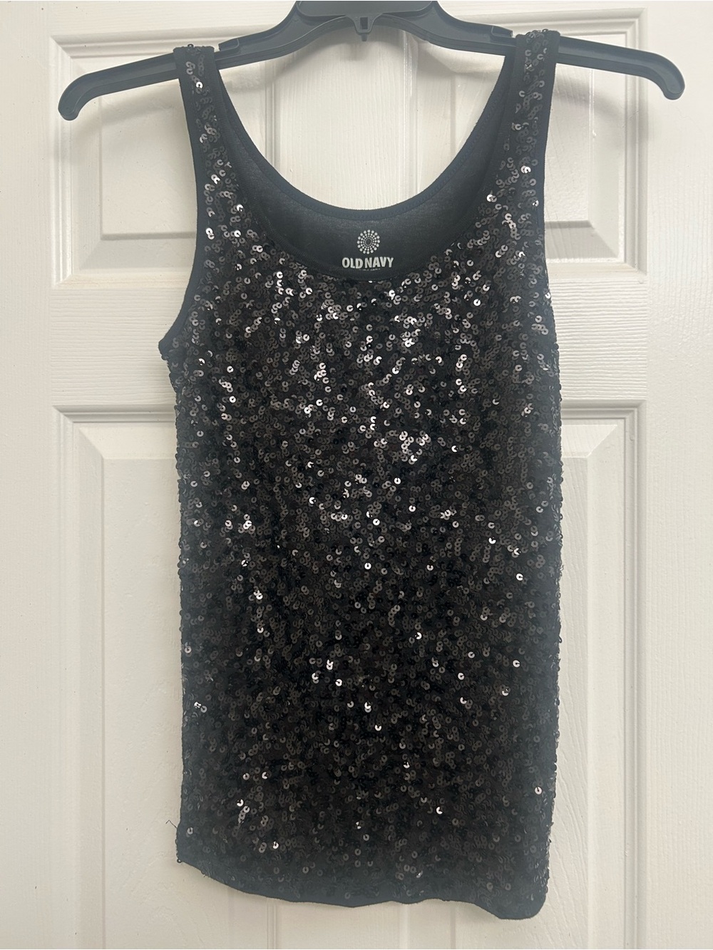 Old Navy Black Sequin Tank Top